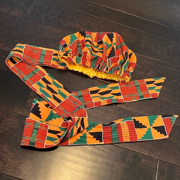 Ewafro satin lined printed head wrap - Picture 2 of 5